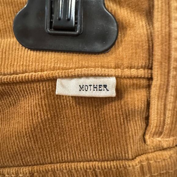 NWT Mother The Weekender High Rise Flare Corduroy Pants Tobacco Brown Size 28 - Picture 9 of 10